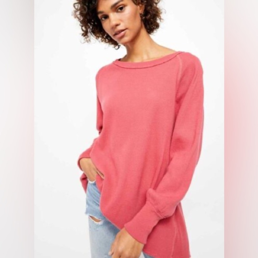 Free People Amelia Oversized Thermal Top